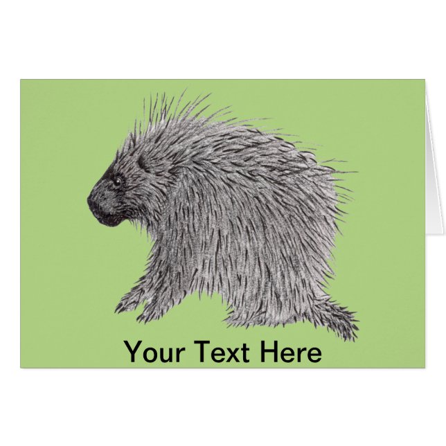 Tarjeta de felicitación Porcupine (Anverso (Horizontal))