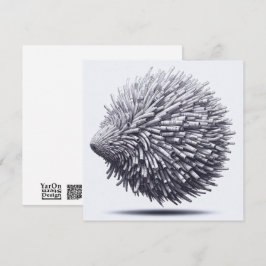 Tarjeta de felicitación Porcupine Rolling Magazine