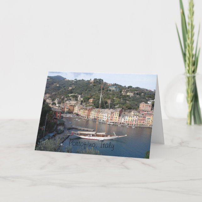 tarjeta de felicitación - Portofino, Italia (Anverso)