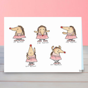 tarjeta de felicitación POSICIONES DE BALLET de Ni