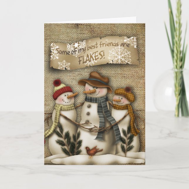 Tarjeta de felicitación primitiva del navidad del (Anverso)