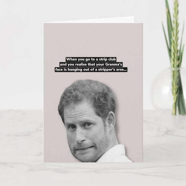 Tarjeta de felicitación Prince Harry (Anverso)