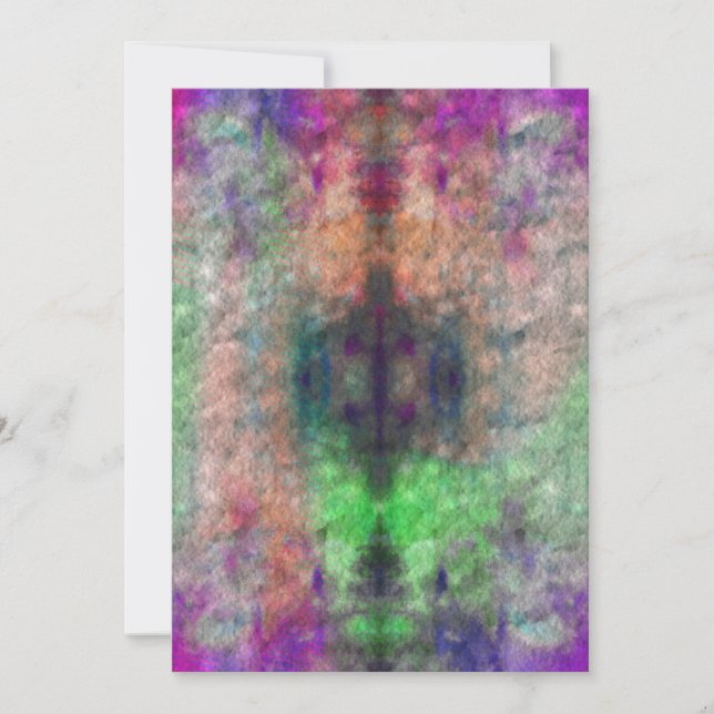 Tarjeta de felicitación Psychedelic Tie Dye Blank (Anverso)
