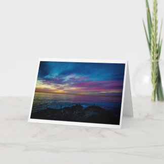 Tarjeta de felicitación - puesta del sol de la