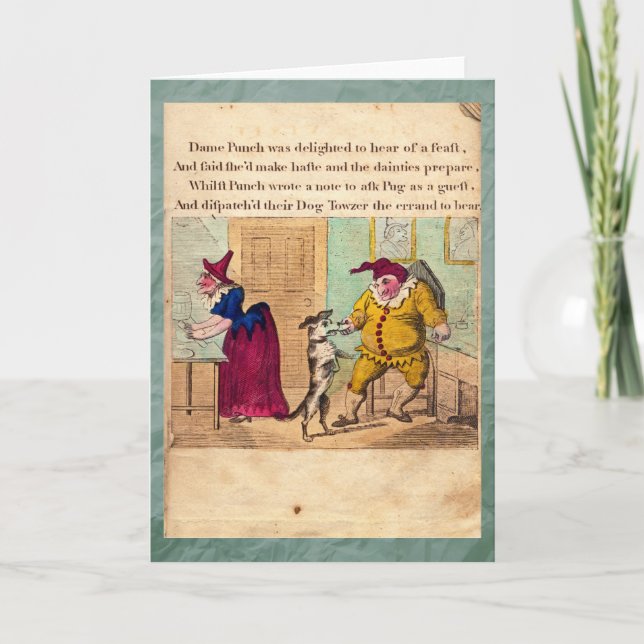 Tarjeta de felicitación Punch & Judy Story Plate I (Anverso)