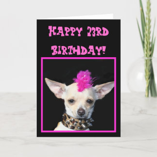 Tarjeta de felicitación punky de la 23ro chihuahua