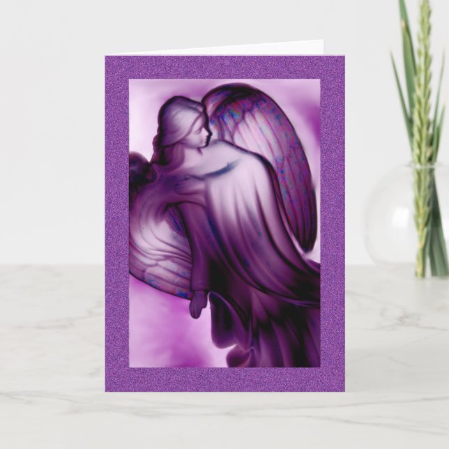 Tarjeta de felicitación Purple Angel (Anverso)