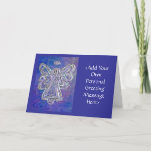Tarjeta de felicitación Purple Angel o Tarjetas de