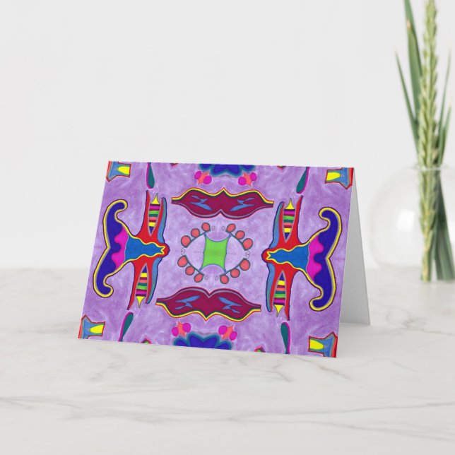 Tarjeta de felicitación Purple Dragon (Anverso)