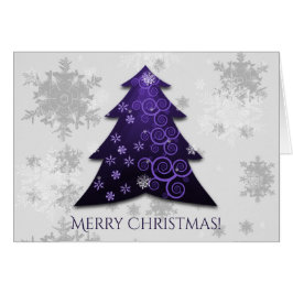 Tarjeta de felicitación Purple Festix Christmas Tr