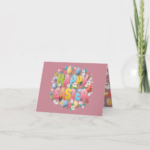 Tarjeta de felicitación Purple Funny Easter