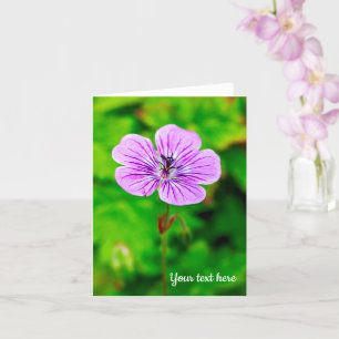 Tarjeta de felicitación Purple Geranium