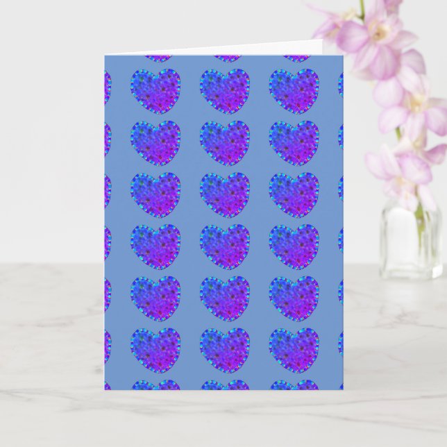 Tarjeta de felicitación Purple Hearts (Orquídea)