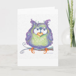 Tarjeta de felicitación Purple Owl