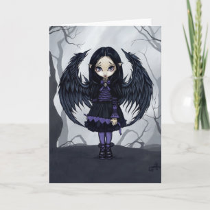 Tarjeta de felicitación "Purple Paper Hearts"