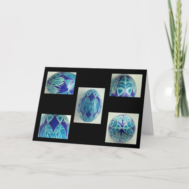 Tarjeta de felicitación Pysanka Egg - En blanco de (Anverso)