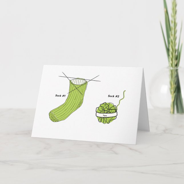Tarjeta de felicitación que hace punto, tarjeta (Anverso)