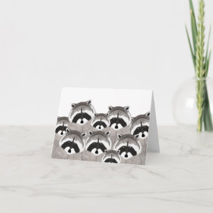 Tarjeta de felicitación Raccoons