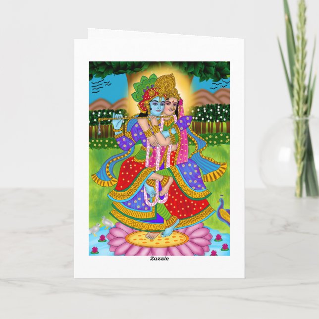 Tarjeta de felicitación Radha Krishna (Reverso)