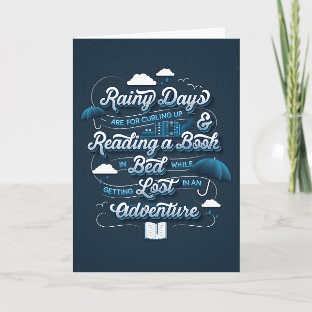 Tarjeta de felicitación Rainy Day Adventure (Anverso)