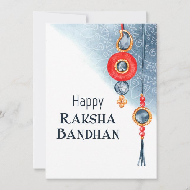 Tarjeta de felicitación Raksha Bandhan (Anverso)