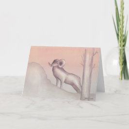 Tarjeta de felicitación "Ram" Watercolor Sketch