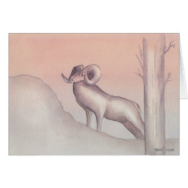 Tarjeta de felicitación "Ram" Watercolor Sketch
