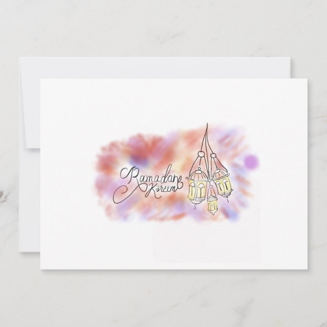 Tarjeta de felicitación Ramadan Kareem (Anverso)