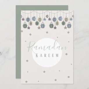 Tarjeta de felicitación Ramadán Kareem, tarjeta de