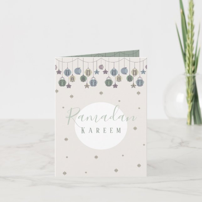 Tarjeta de felicitación Ramadan Kareem, tarjeta de (Anverso)