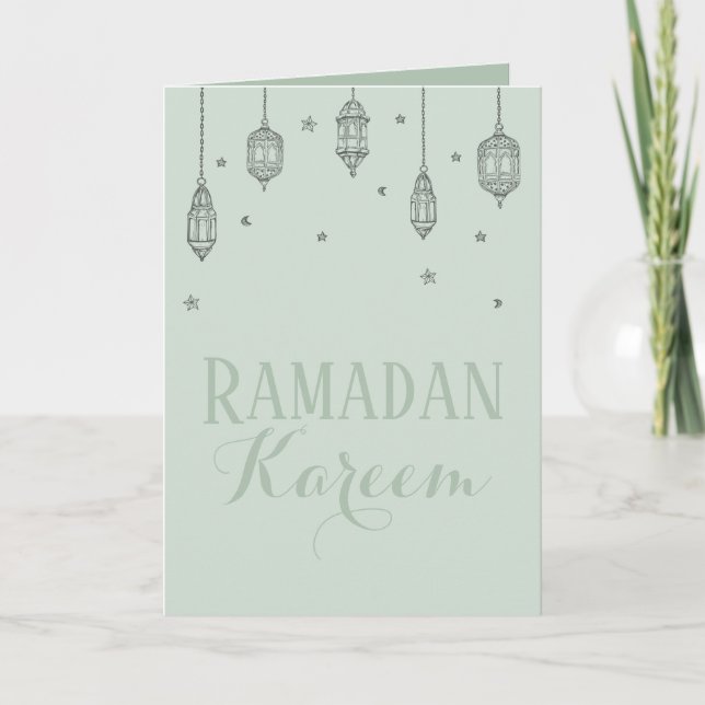Tarjeta de felicitación Ramadan Kareem, tarjeta de (Anverso)