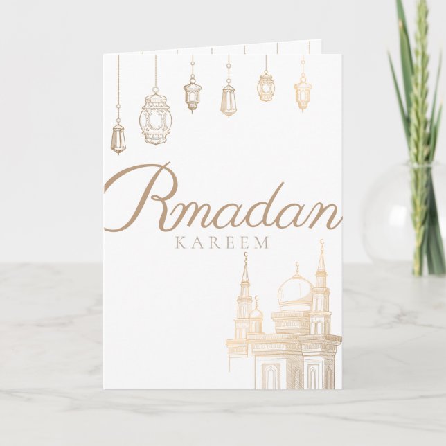 Tarjeta de felicitación Ramadan Kareem, tarjeta de (Anverso)