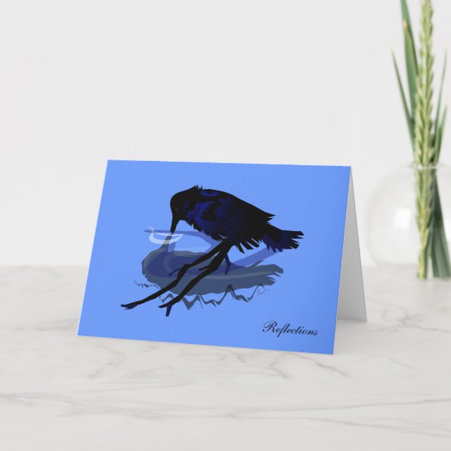 Tarjeta de felicitación Raven Reflections (Anverso)
