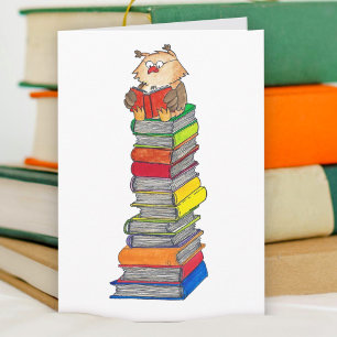 tarjeta de felicitación READING OWL de Nicole Jane