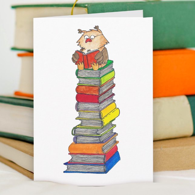 tarjeta de felicitación READING OWL de Nicole Jane (Subido por el creador)