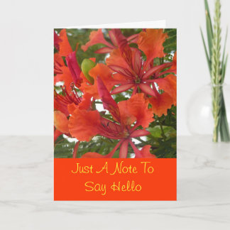 Tarjeta de felicitación real de la flor de