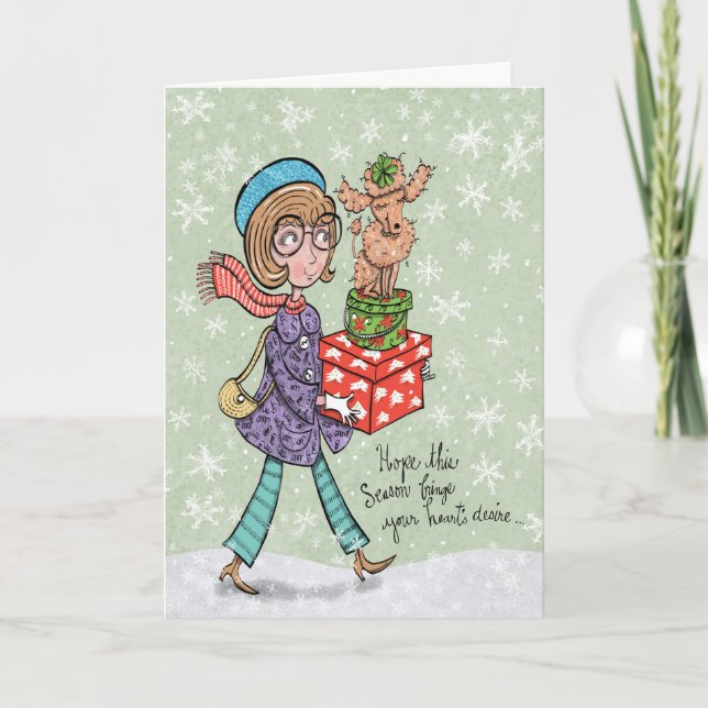 Tarjeta de felicitación realmente realmente retra (Anverso)