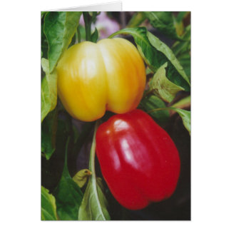 Tarjeta de felicitación Red Bell Peppers