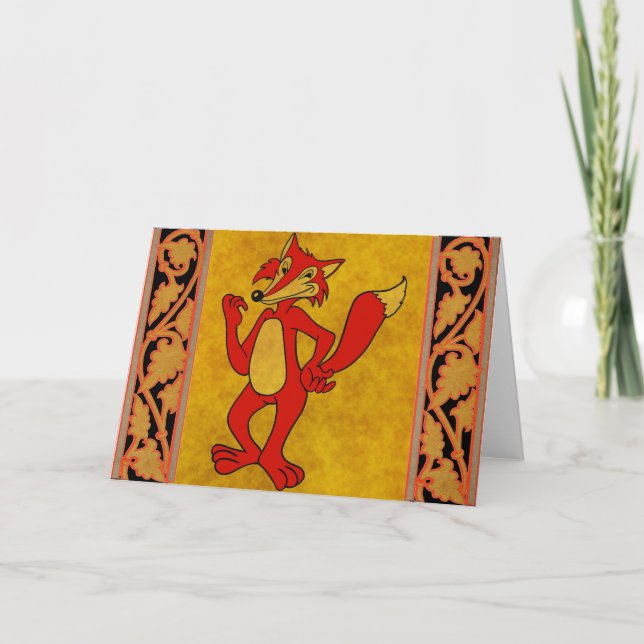 Tarjeta de felicitación Red Fox (Anverso)