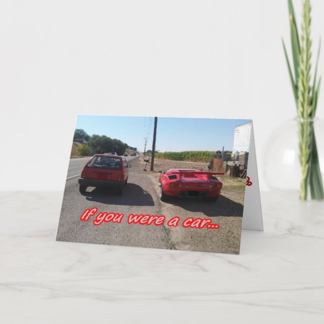 Tarjeta de felicitación Red Lamborghini - estímulo (Anverso)