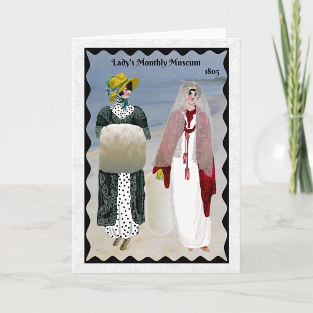 Tarjeta de felicitación Regency Fashion 1805 (Anverso)