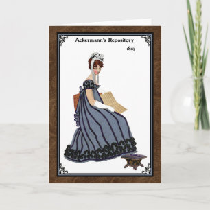 Tarjeta de felicitación Regency Fashion 1819