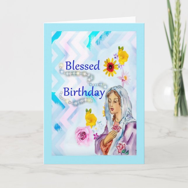 Tarjeta de felicitación religiosa bendecida del (Anverso)