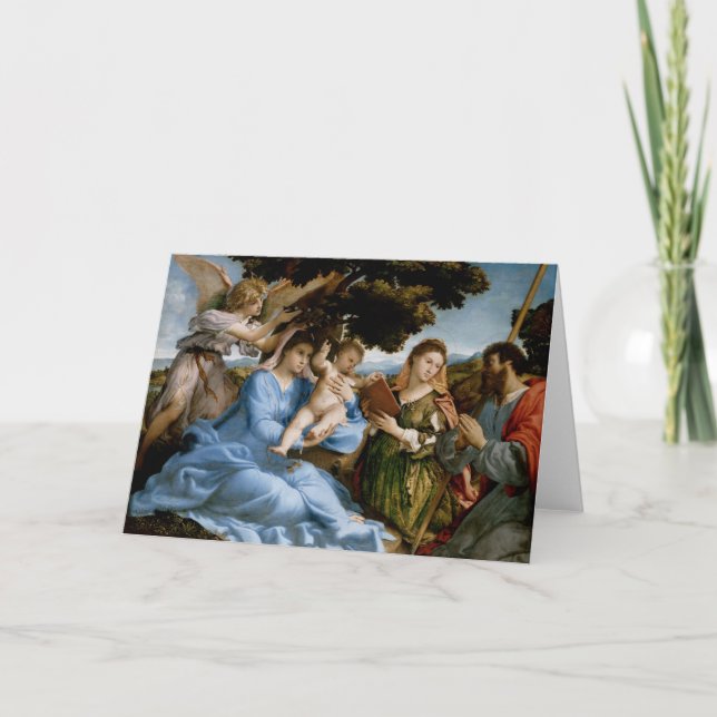 Tarjeta de felicitación religiosa del arte (Anverso)