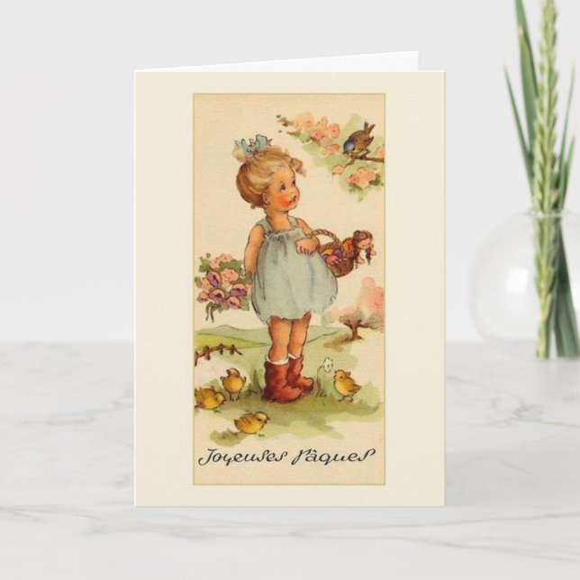 Tarjeta de felicitación retra de Pascua del (Anverso)