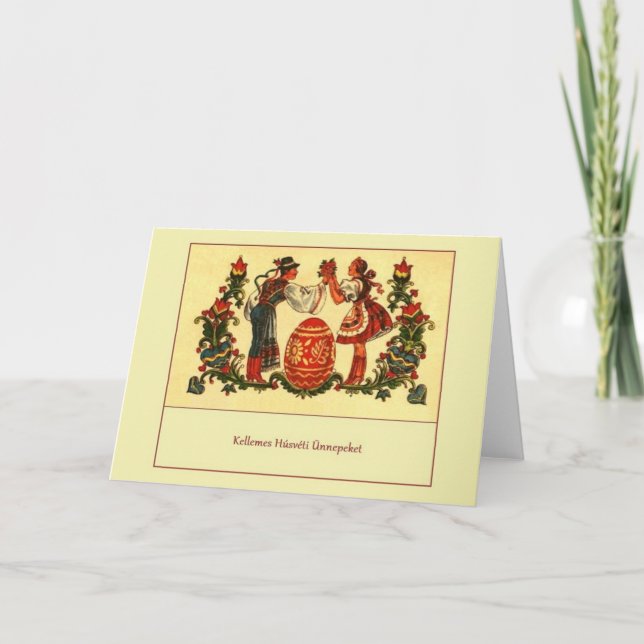 Tarjeta de felicitación retra de Pascua del (Anverso)