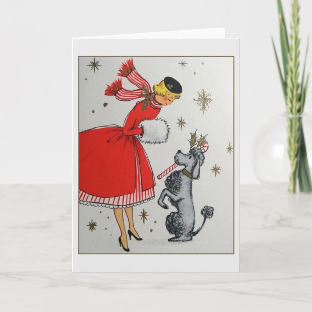 Tarjeta de felicitación retra del navidad (Anverso)