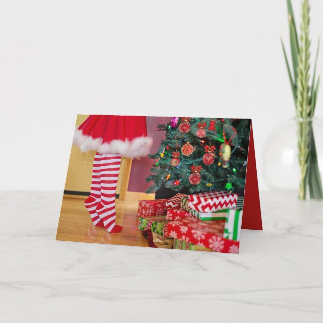 Tarjeta de felicitación retra del navidad del (Anverso)