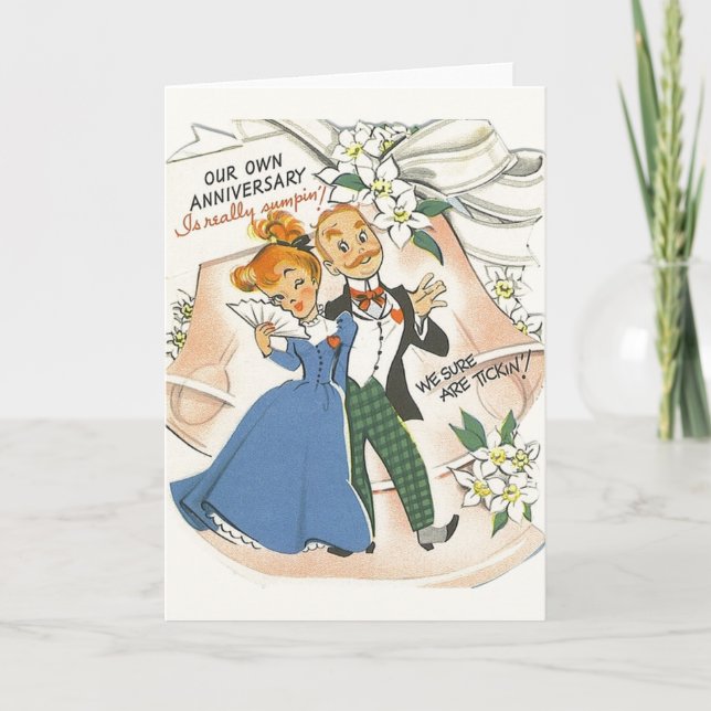 Tarjeta de felicitación Retro Aniversario (Anverso)