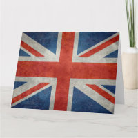 Tarjeta de felicitación retro de bandera Jack brit